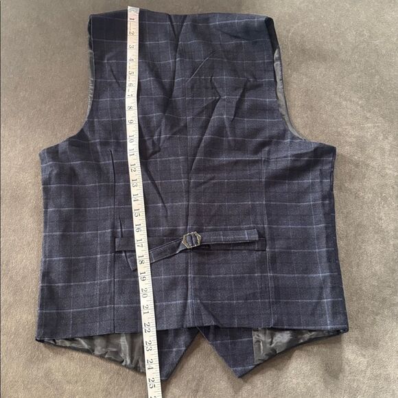 Men’s Plaid 3 Piece Suit One Button Closure Notched Lapel Jacket 34 Pants 32 NWT - Picture 10 of 14